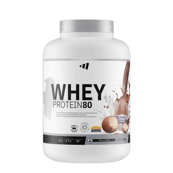 Bote de proteína Whey Protein80 de MasMusculo, 2 kg, sabor Choco Surprise
